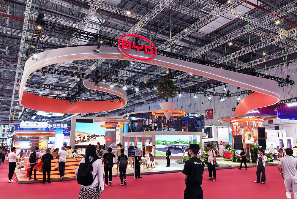 600㎡比亞迪光伏snec會展設(shè)計布置項目